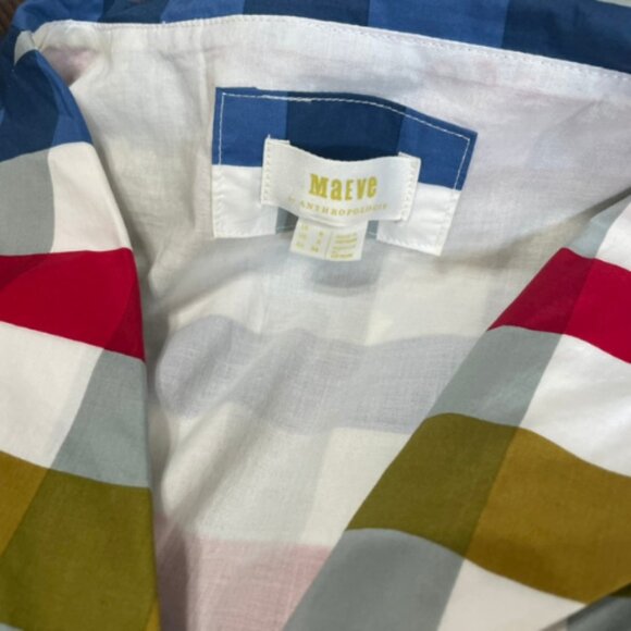 Maeve by Anthropologie Belted Wrap Dress - Size 6 - Multicolor Stripe - EUC - Picture 7 of 8